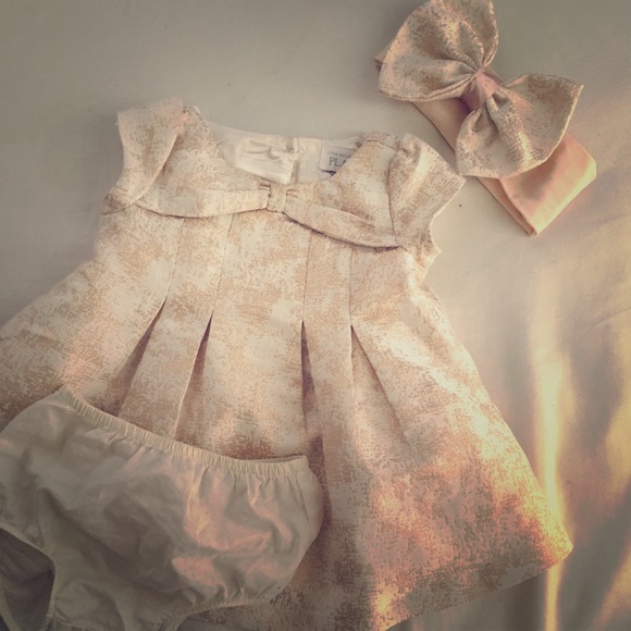 The Children S Place Dresses Rose Gold Baby Girl Dress Poshmark